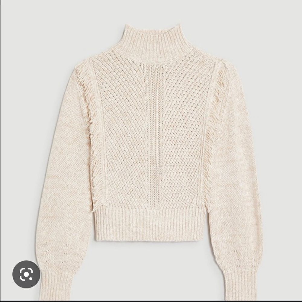 Ann Taylor fringe ribbed sweater - never worn!